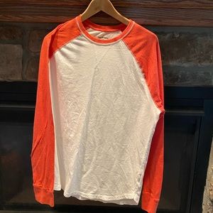 White and Orange Long Sleeve Tee